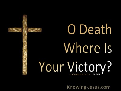 1 Corinthians 15:55 Death Where Is Your Victory (brown)